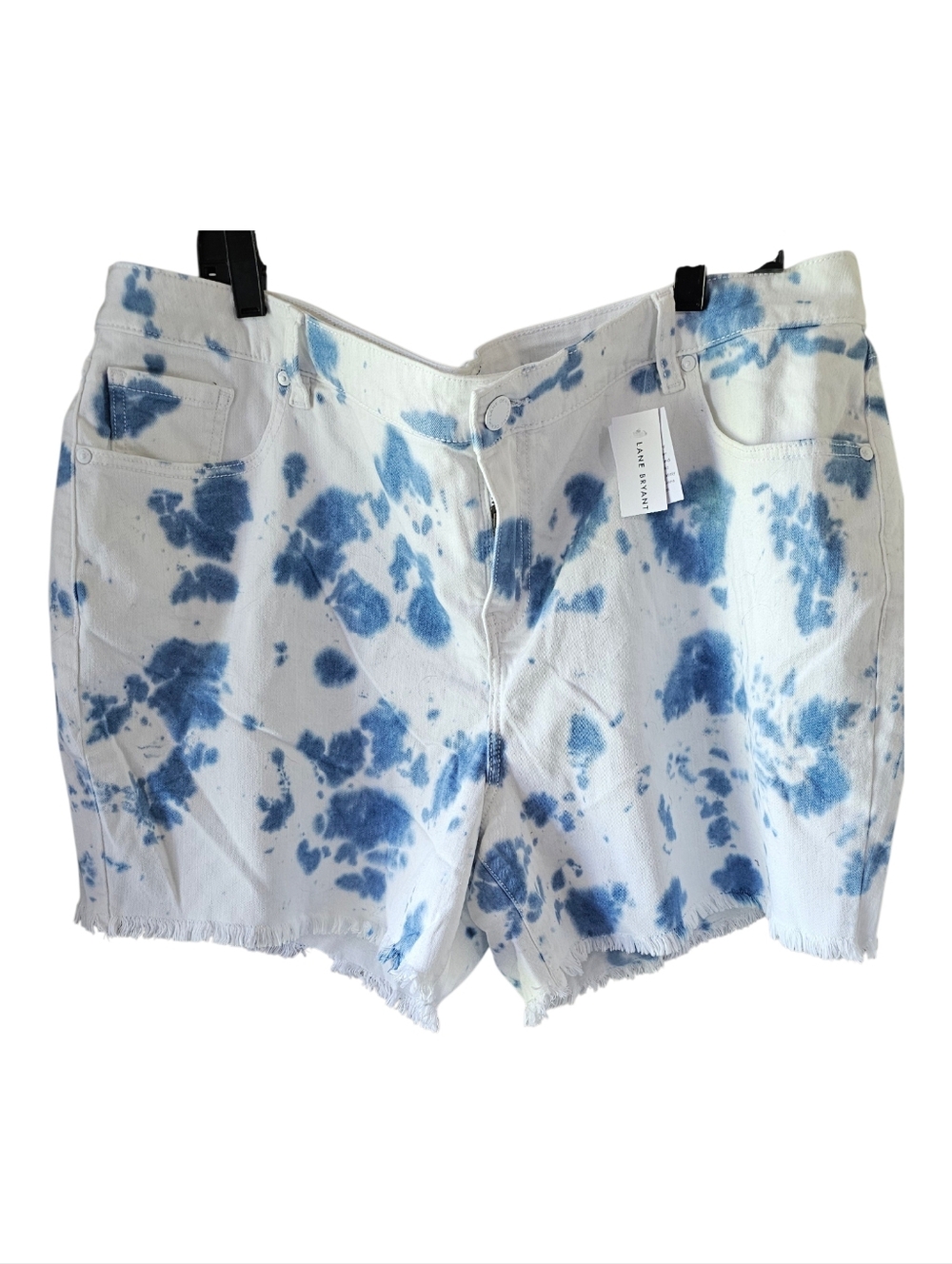 Lane Bryant Tie Dye Denim Boyfriend Short Signature Fit Size 20 NWT